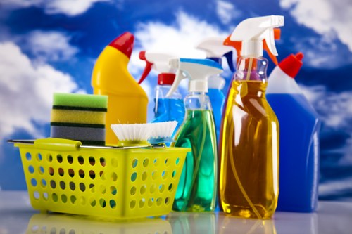 Carpet cleaners following a health and safety policy
